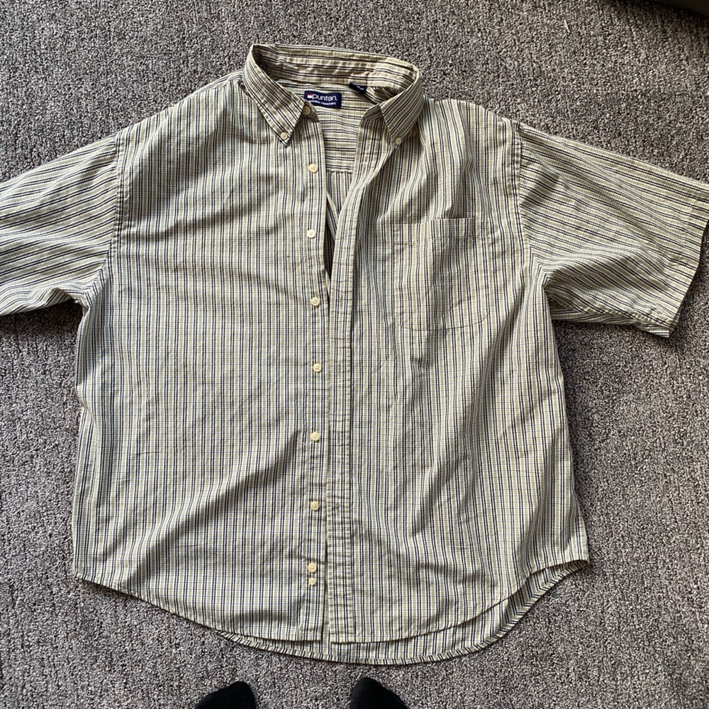 Striped Button-Up Shirt